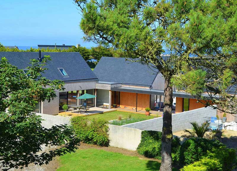 Maisons neuves, Brignogan plage – chauffage par poêle à granulés de bois – L146-M156